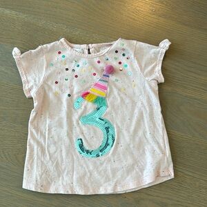 Muskie girls “3” party shirt. Size 3T. Worn once, like new.